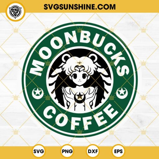 Sailor Moon Moonbucks Coffee SVG, Sailor Moon Starbucks Coffee SVG