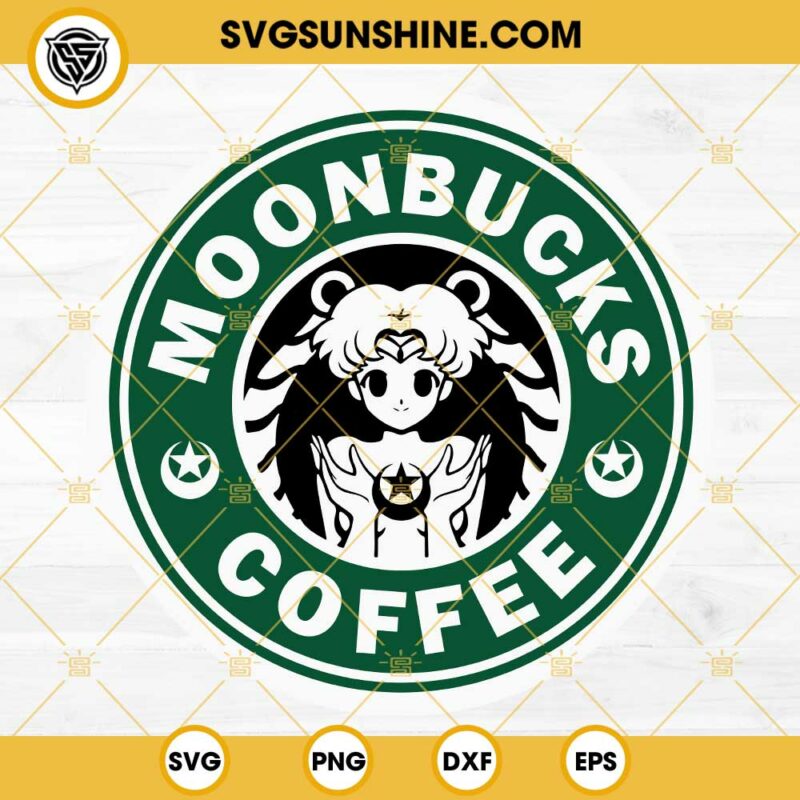 Sailor Moon Moonbucks Coffee SVG, Sailor Moon Starbucks Coffee SVG