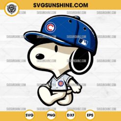 Snoopy Chicago Cubs Baseball SVG PNG DXF EPS