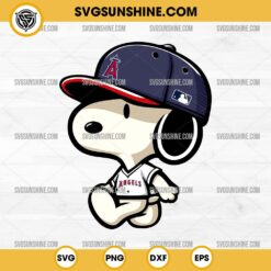 Snoopy Los Angeles Angles Baseball SVG PNG DXF EPS