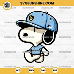 Snoopy Milwaukee Brewers Baseball SVG PNG DXF EPS