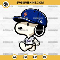 Snoopy New York Mets Baseball SVG PNG DXF EPS