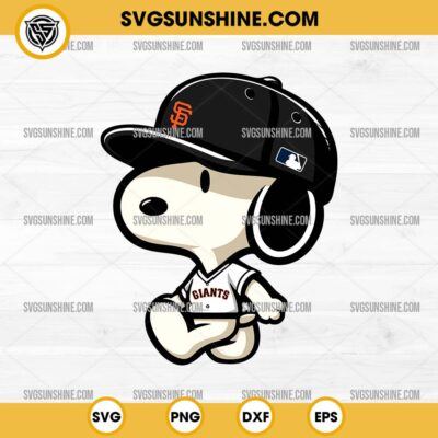 Snoopy San Francisco Giants Baseball SVG PNG DXF EPS