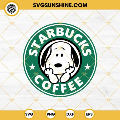 Snoopy Starbucks Coffee SVG, Snoopy Starbucks Logo SVG