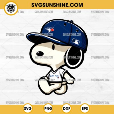 Snoopy Toronto Blue Jays Baseball SVG PNG DXF EPS