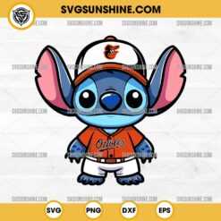 Stitch Baltimore Orioles Baseball SVG PNG DXF EPS