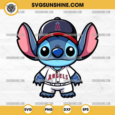 Stitch Los Angeles Angles Baseball SVG PNG DXF EPS