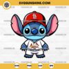 Stitch St Louis Cardinals Baseball SVG PNG DXF EPS