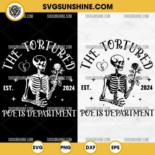 Skeleton The Tortured Poets Department SVG PNG Bundle