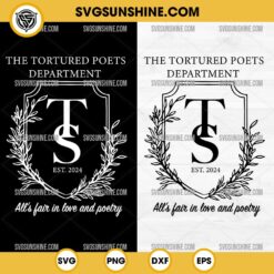 TTPD Taylor Swift SVG Bundle, Tortured Poets Department EST 2024 SVG