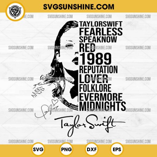 Taylor Swift Albums SVG, Taylor Swift SVG, Taylor's Version SVG