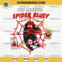 The Amazing Spider Bluey SVG, Bluey Miles Morales Spider-man SVG, Bluey Marvel SpiderMan SVG