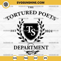 TTPD Taylor Swift The Tortured Poets Department EST 2024 SVG DXF EPS PNG Designs Silhouette Vector Clipart