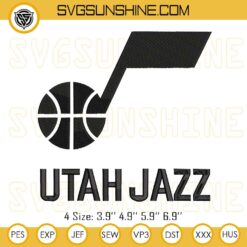 Utah Jazz Logo Embroidery Design