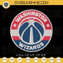 Washington Wizards Logo Embroidery Design