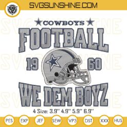 We Dem Boyz Dallas Cowboys Embroidery Files, Dallas Cowboys Football Embroidery Designs