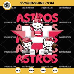 Astros Hello Kitty SVG, Houston Astros SVG, Hello Kitty Baseball SVG PNG Vector Clipart