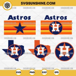 Astros Logo SVG Bundle, Houston Astros Logo SVG 5 Designs Silhouette Vector Clipart