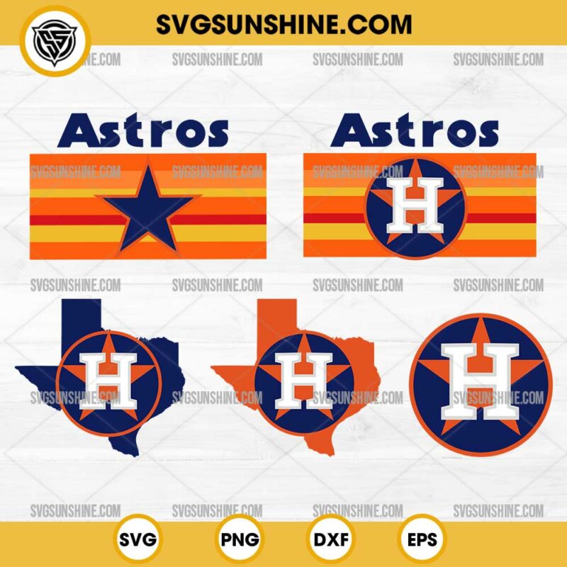 Astros Logo SVG Bundle, Houston Astros Logo SVG 5 Designs Silhouette ...