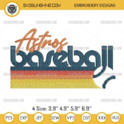 Astros Baseball Embroidery Design, Houston Astros Embroidery Pattern