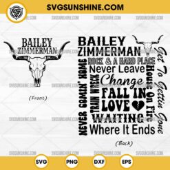 Bailey Zimmerman SVG, Bailey Zimmerman Songs SVG, Country Artist SVG