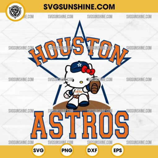 Houston Astros Hello Kitty SVG PNG, Astros Hello Kitty Baseball SVG PNG