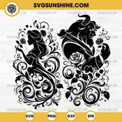 Mandala Beauty and The Beast SVG, Belle Princess SVG, The Beast SVG