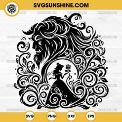 Mandala Beauty and The Beast SVG PNG