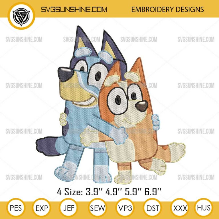 Bluey And Bingo Machine Embroidery Design Files