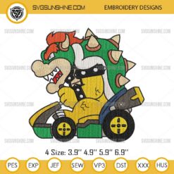 Bowser Jr Super Mario Embroidery Design