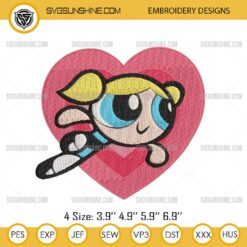 Bubbles The Powerpuff Girls Embroidery Design Files