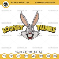 Bugs Bunny Embroidery Design, Looney Tunes Embroidery Designs