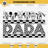 Disney Checkered Dada SVG, Mickey Mouse And Friends Dada SVG, Disney Happy Father's Day SVG
