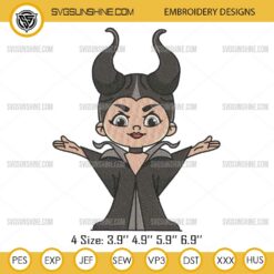 Chibi Maleficent Embroidery Design Files