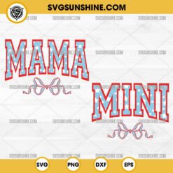 Coquette American Mama Mini 4th Of July SVG, Mama Mini Bow SVG Bundle