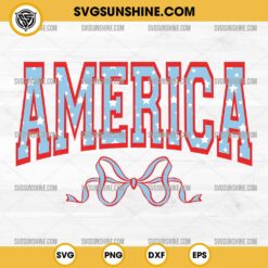 America Coquette Bow SVG, America SVG, 4th Of July SVG PNG
