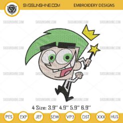 Cosmo The Fairly OddParents Embroidery Design