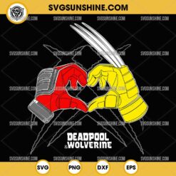 Deadpool & Wolverine Hand Heart SVG PNG