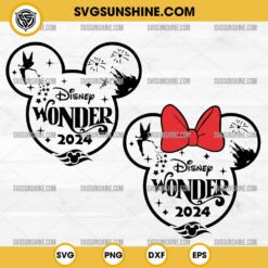 Disney Wonder 2024 SVG, Mickey Minnie Head Wonder 2024 SVG Bundle