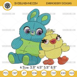 Ducky and Bunny Embroidery Designs, Toy Story 4 Embroidery Files