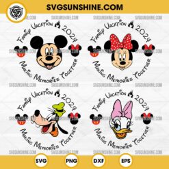 Bundle Disney Family Vacation 2024 SVG, Mickey And Friends 2024 Vacation SVG PNG