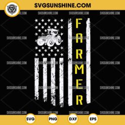 US Farmer SVG, Farmer Tractor USA Flag SVG, Patriotic Farmer 4th Of July SVG