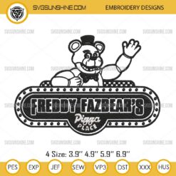 Freddy Fazbear's Pizza Place Embroidery Design Files