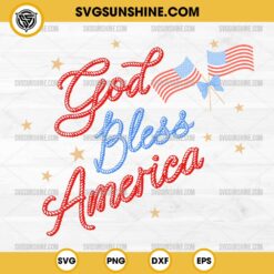 God Bless America SVG, Christian 4th of July SVG, American Flag SVG