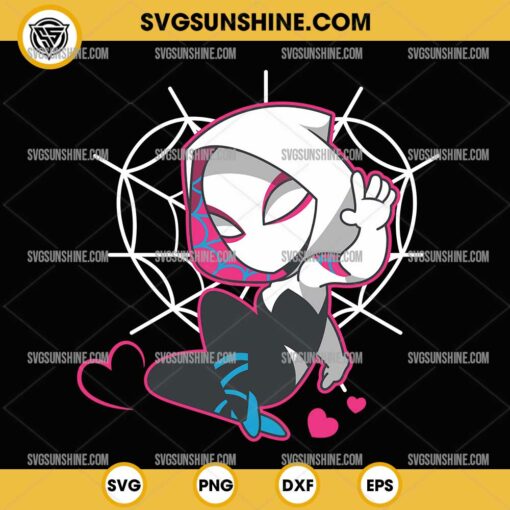 Gwen Stacy Spider-Woman SVG PNG Silhouette Clipart