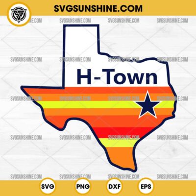 H-Town Houston Texas SVG, Houston Astros Baseball SVG, Texas Map SVG