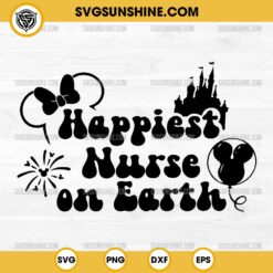 Happiest Nurse On Earth Svg, Mickey Head Nurse Svg, Disney Nurse Svg