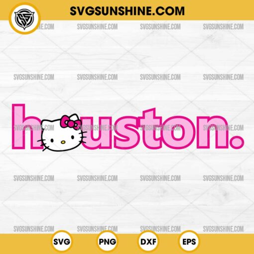 Pink Houston Hello Kitty SVG, Astros Hello Kitty SVG, Houston Astros SVG