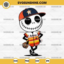 Jack Skellington Houston Astros Baseball SVG, Houston Astros Halloween SVG PNG