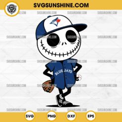 Jack Skellington Toronto Blue Jays SVG, Halloween Toronto Blue Jays Baseball SVG PNG
